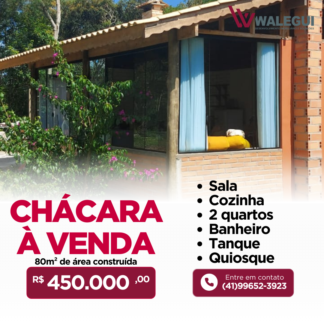 CHÁCARA À VENDA- TIJUCAS DO SUL PR