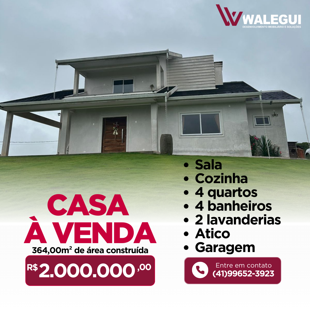 CASA À VENDA EM TIJUCAS DO SUL-PR